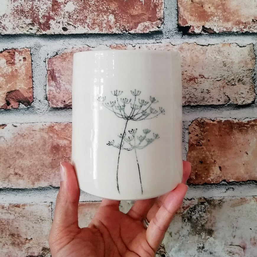 White Throw Vase
