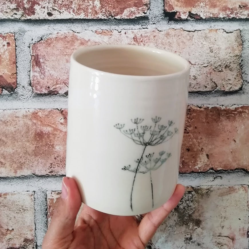 White Throw Vase