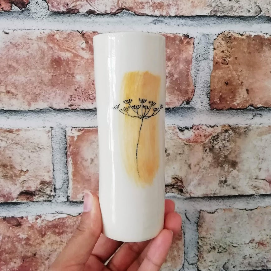 Small White Stem Vase