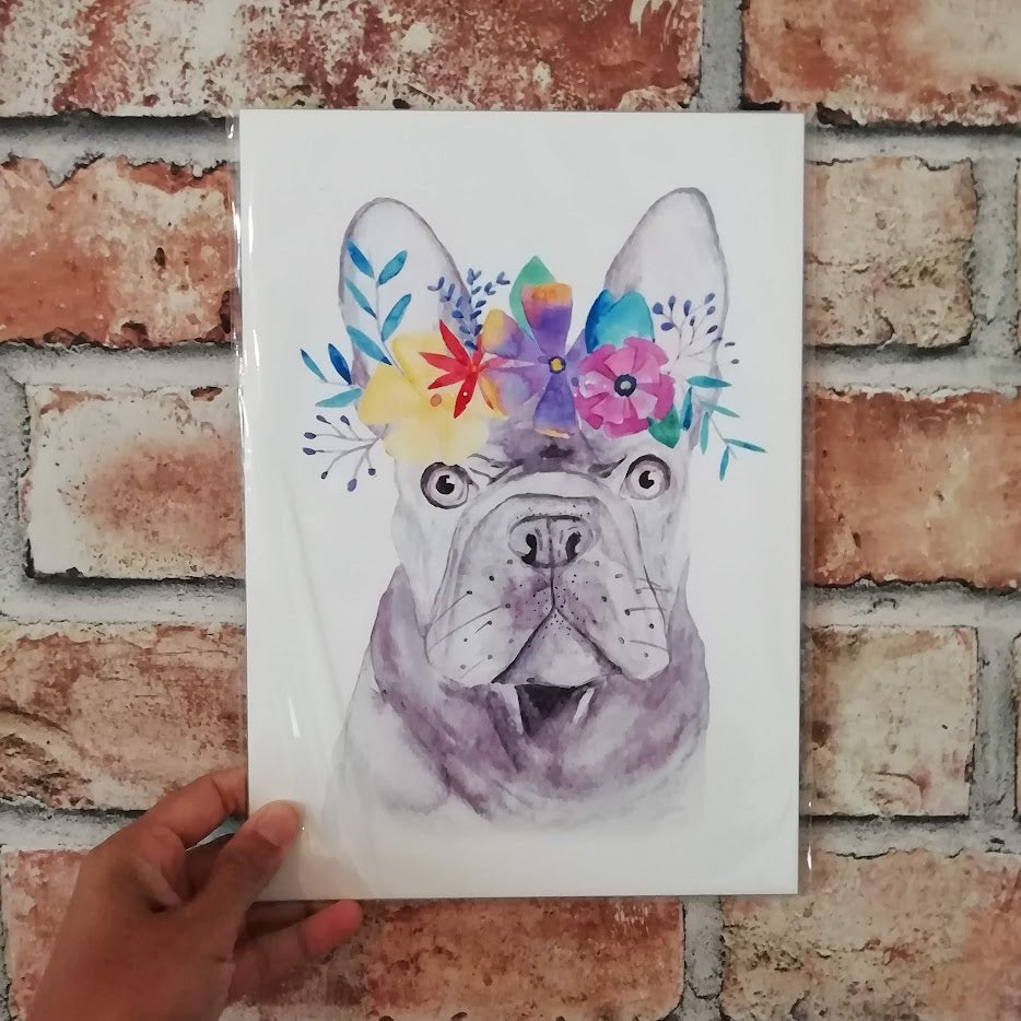 French Bull Dog Print A4