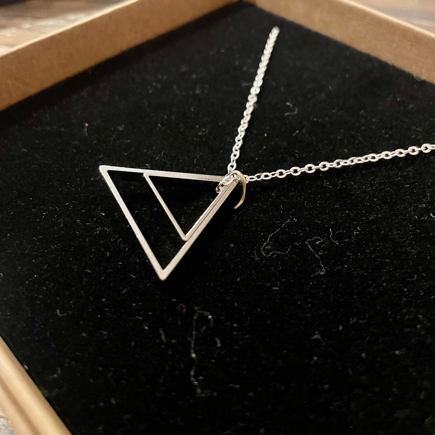 Double Triangle Necklace