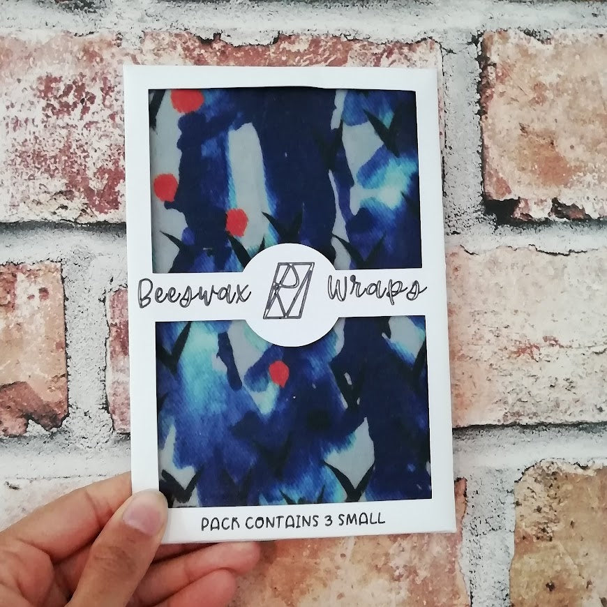 Small Beeswax Wraps Bird x3