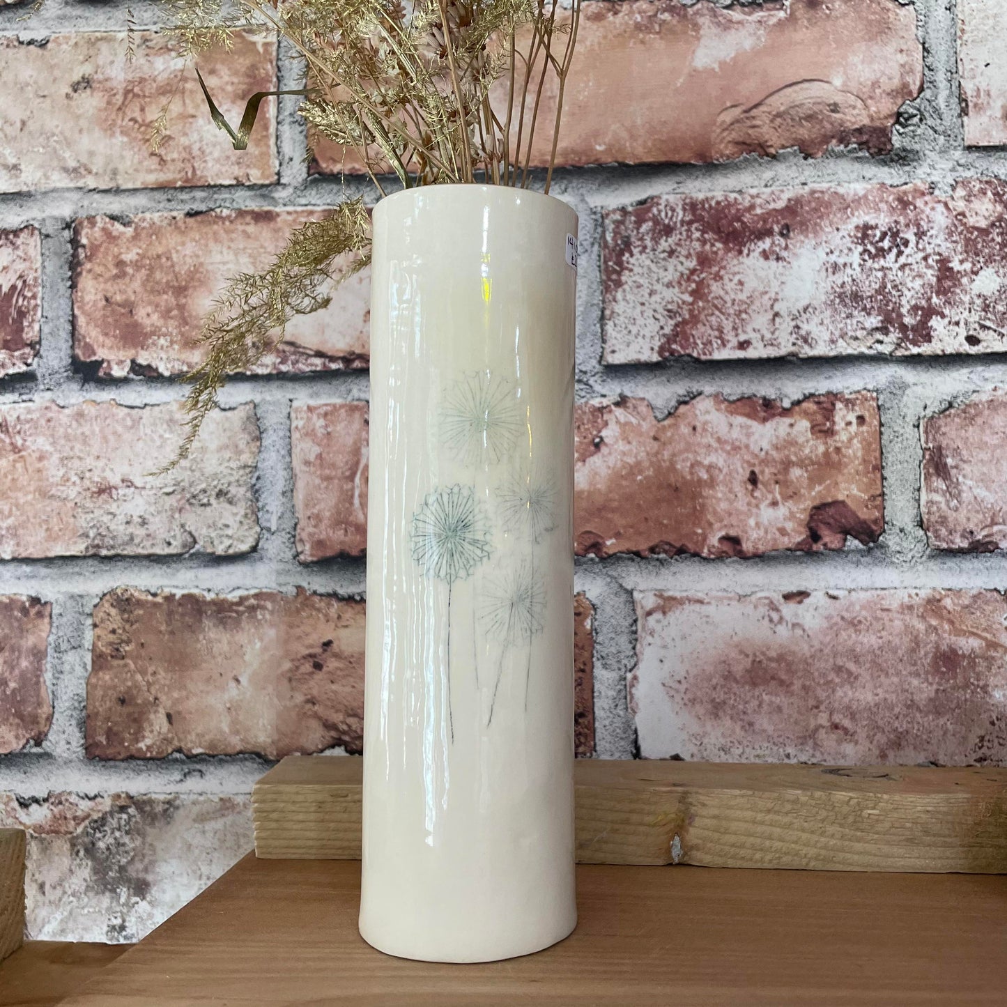 Large White Stem Vase