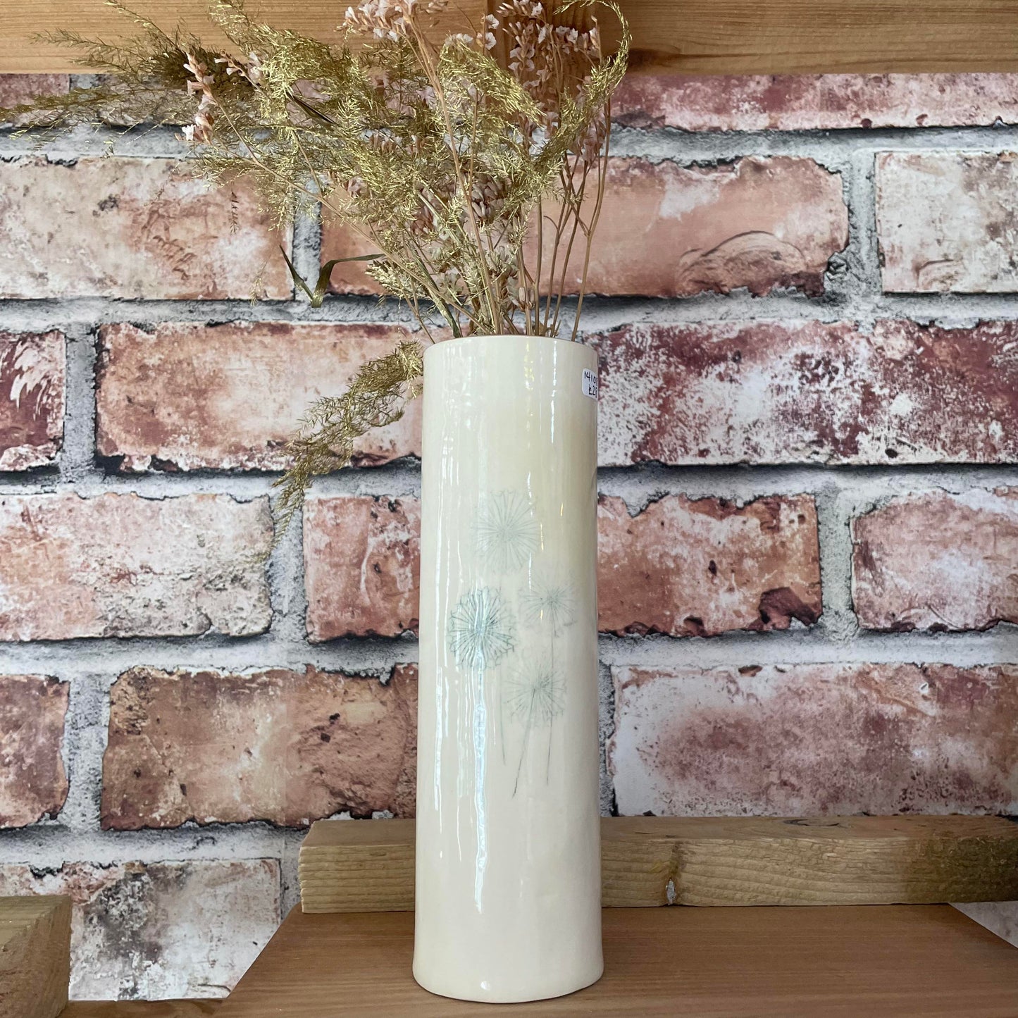 Large White Stem Vase