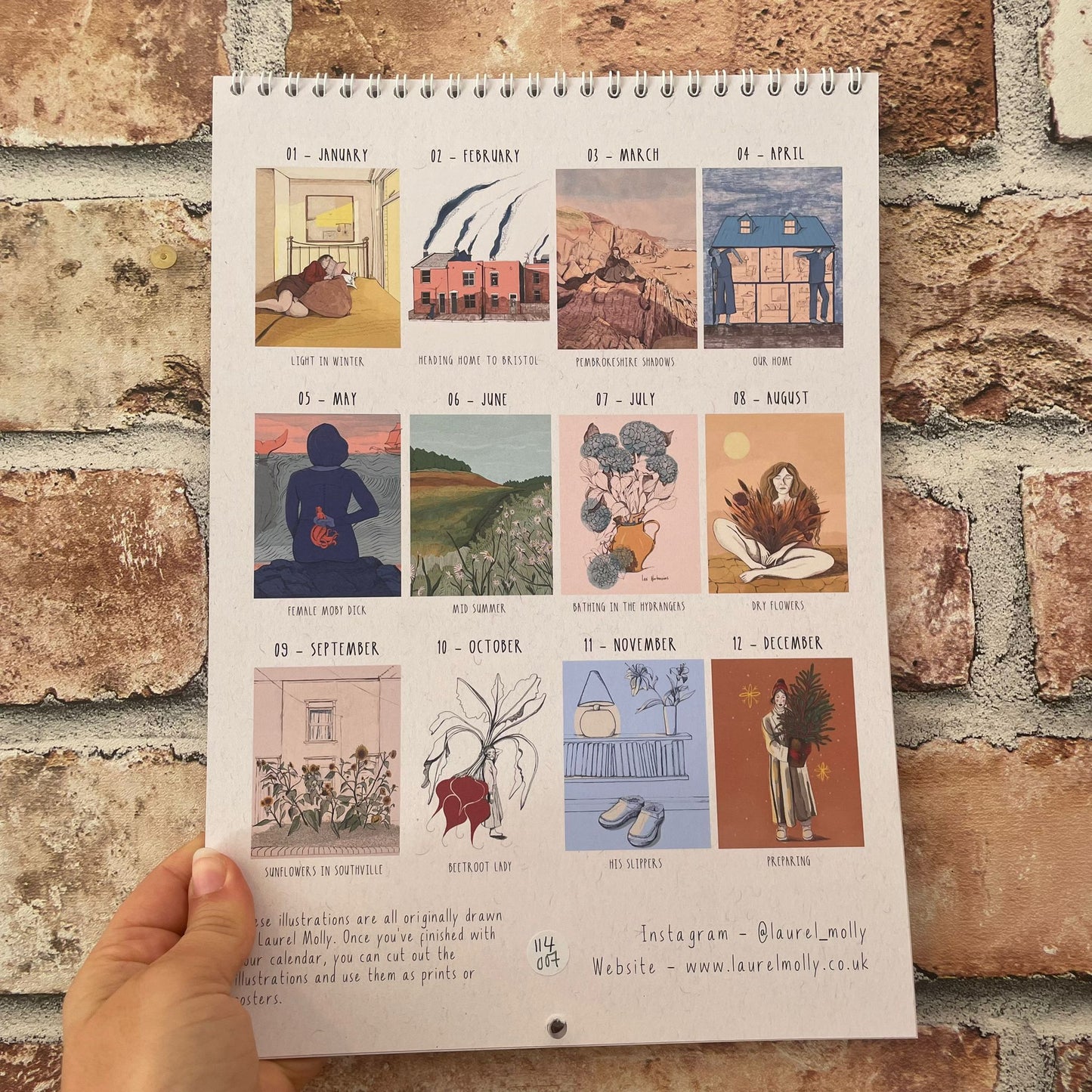 2026 illustrated Wall Calendar