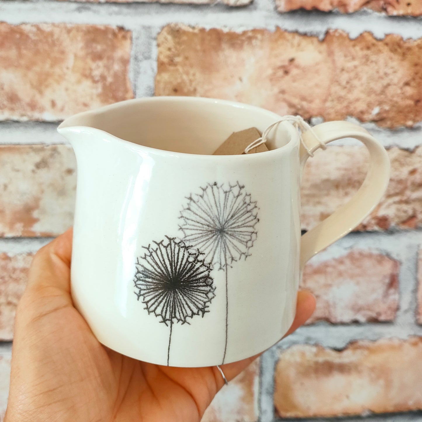 White Monoprint Jug