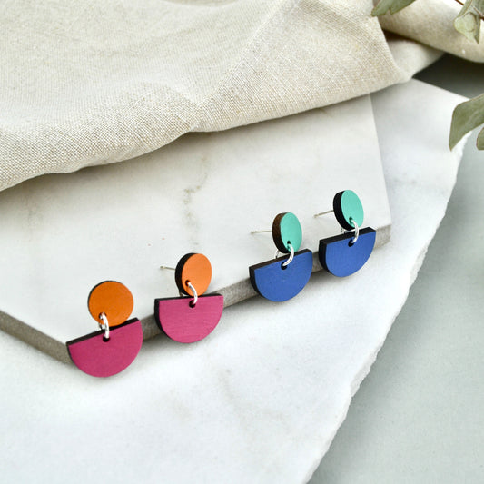 Colour Pop Dangly Stud Earrings