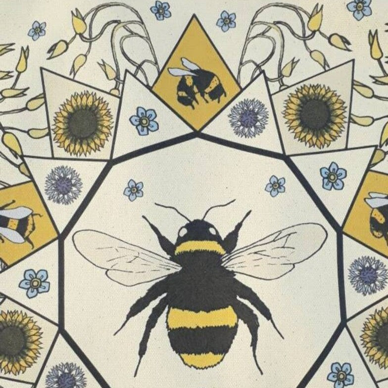 Cream Bee Tote Bag
