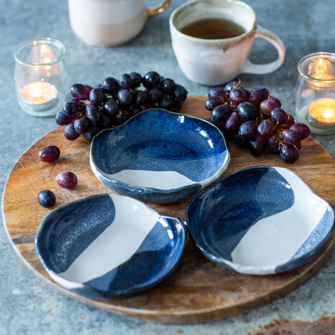 Blue Drippy Bowl Small