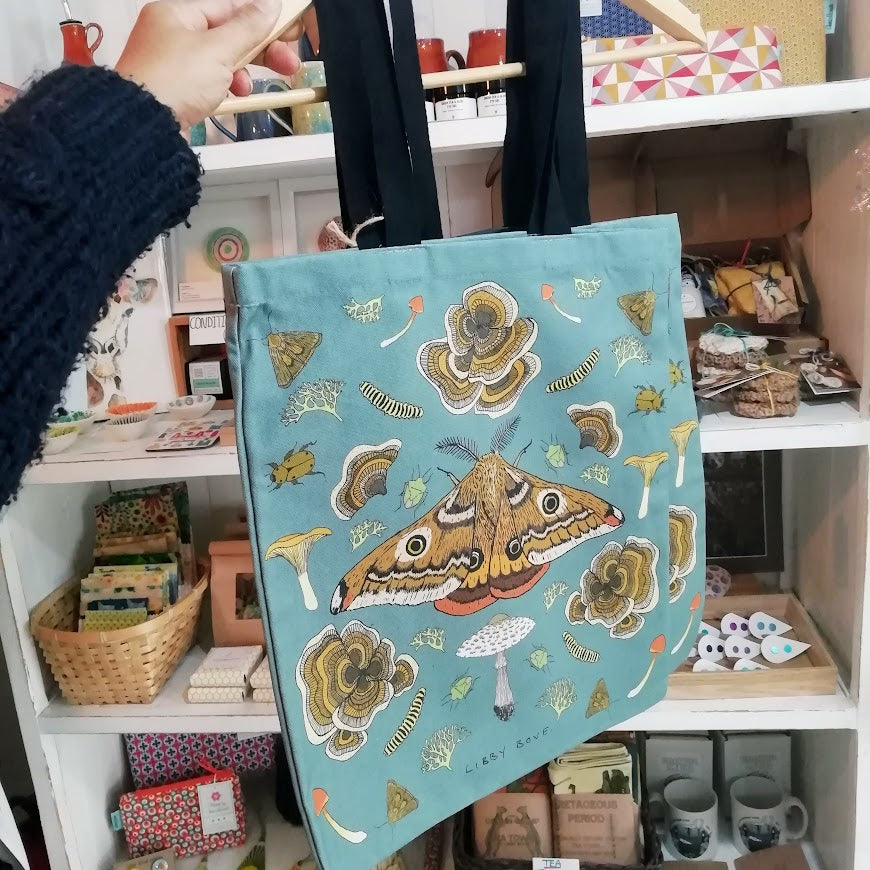 Blue Moth Tote