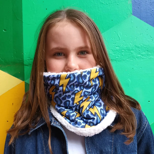 Ziggy Bolt Snood (Blue & Grey)