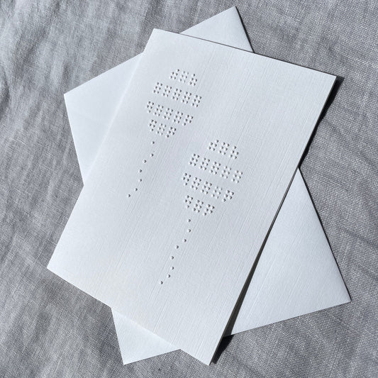 Birthday Balloons Braille Card