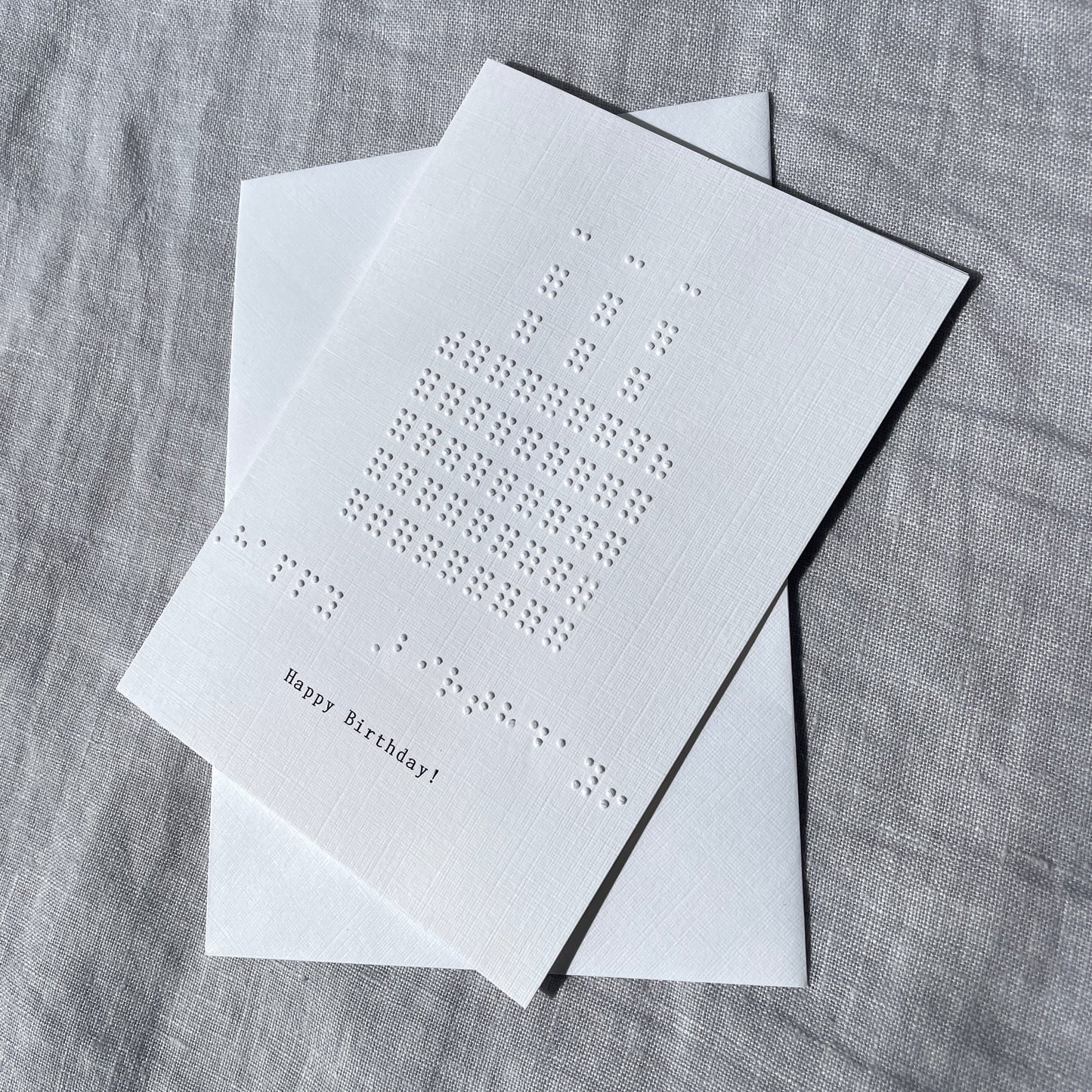 Birthday Cake Braille Card