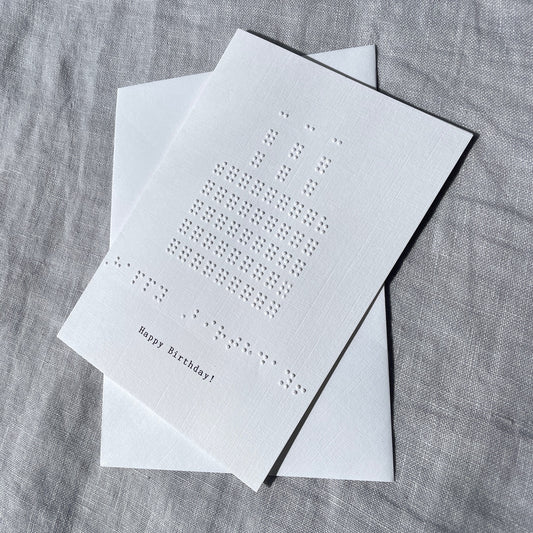 Birthday Cake Braille Card