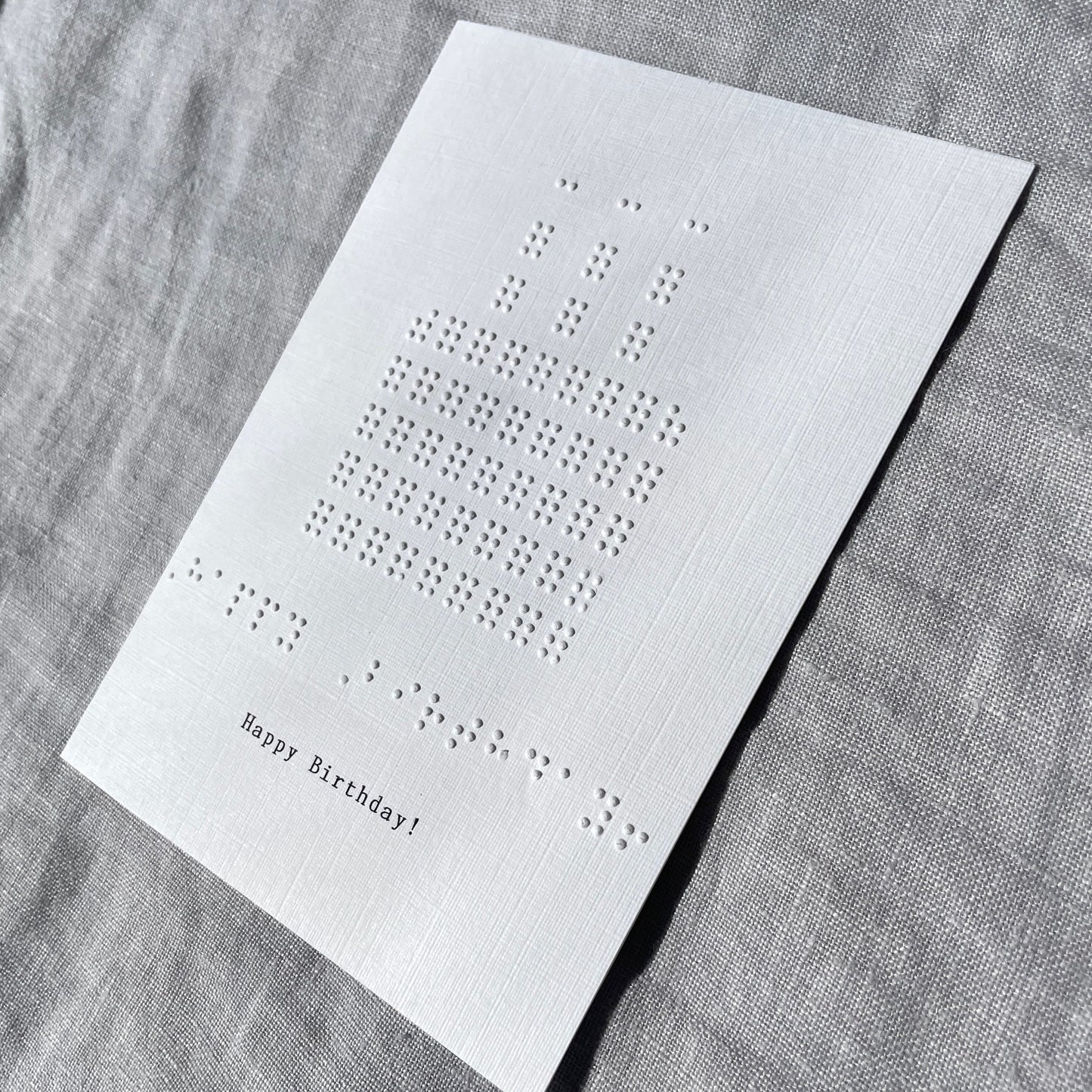 Birthday Cake Braille Card