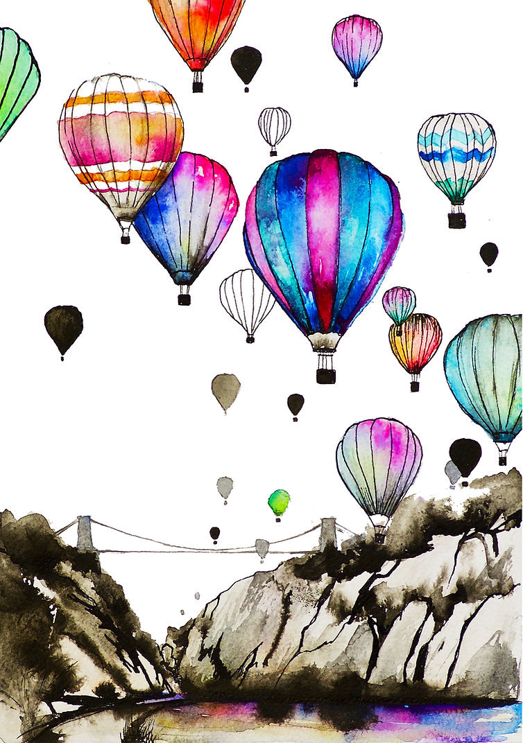 Bristol Balloons and Bridge Print