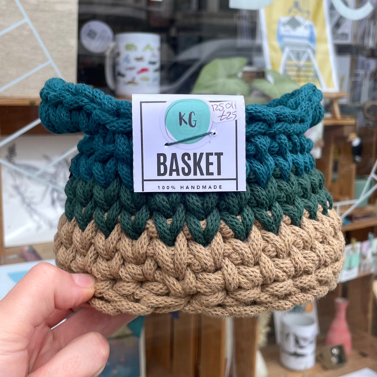 Crochet Basket with Handles