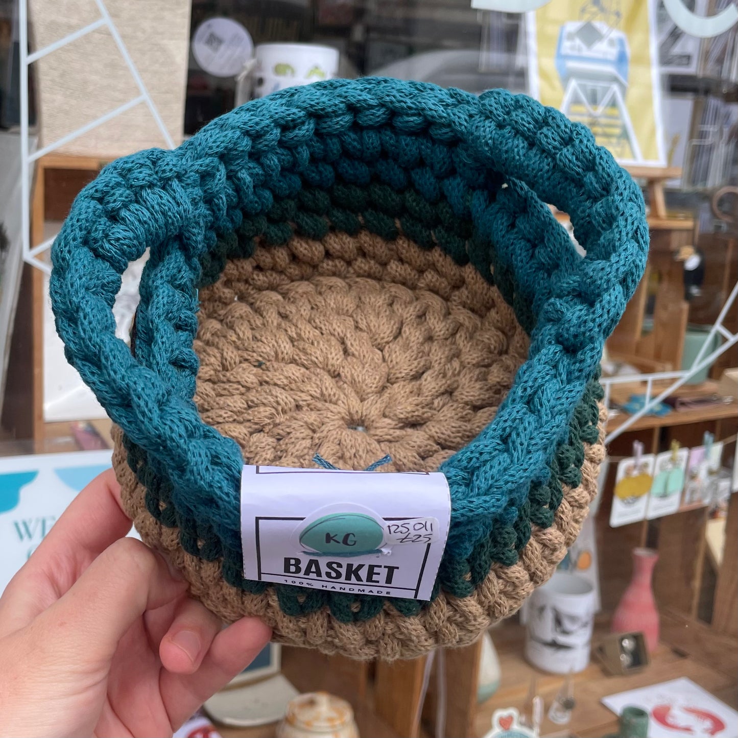 Crochet Basket with Handles