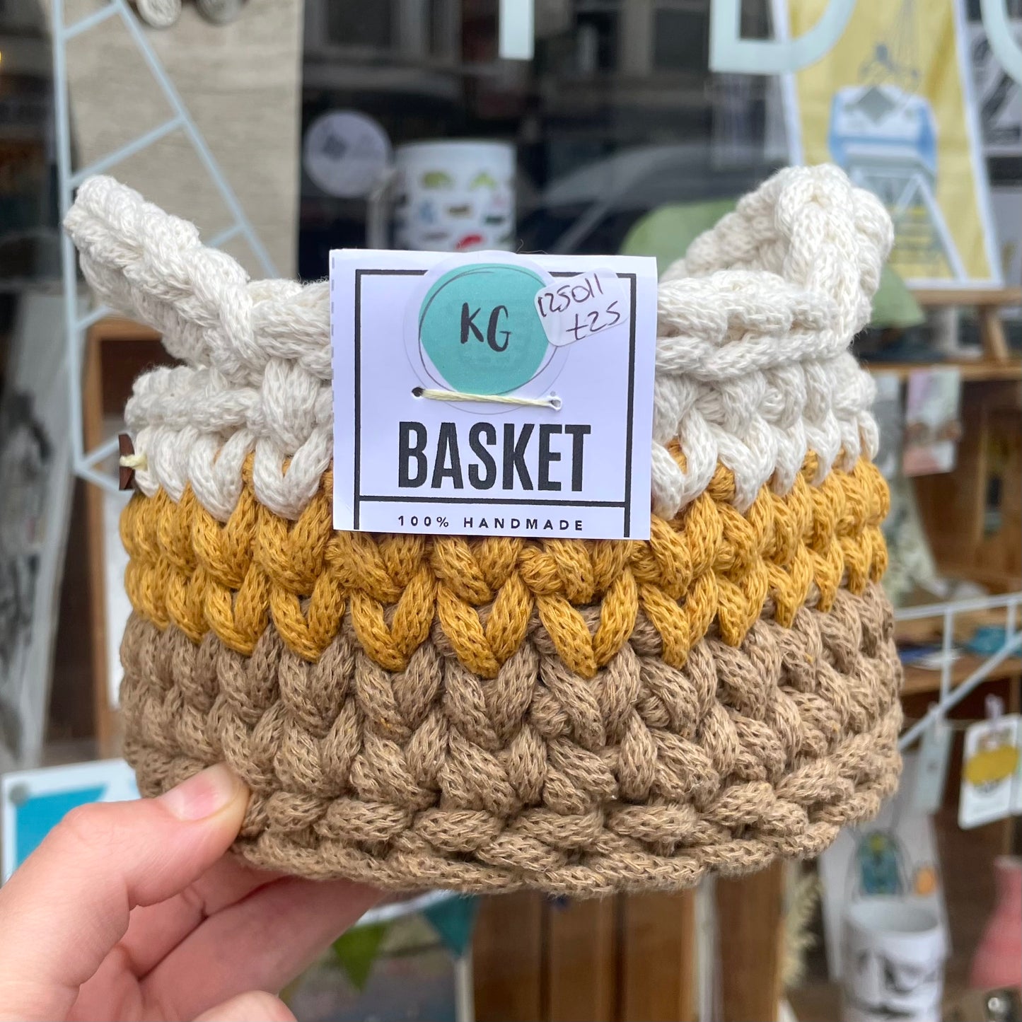 Crochet Basket with Handles