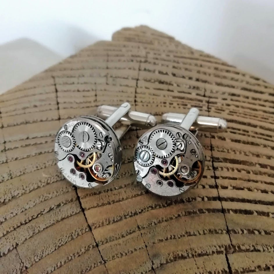 Small Circle Timepiece Cufflinks