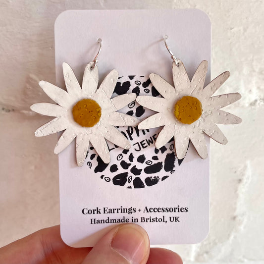 Daisy Earrings Cork
