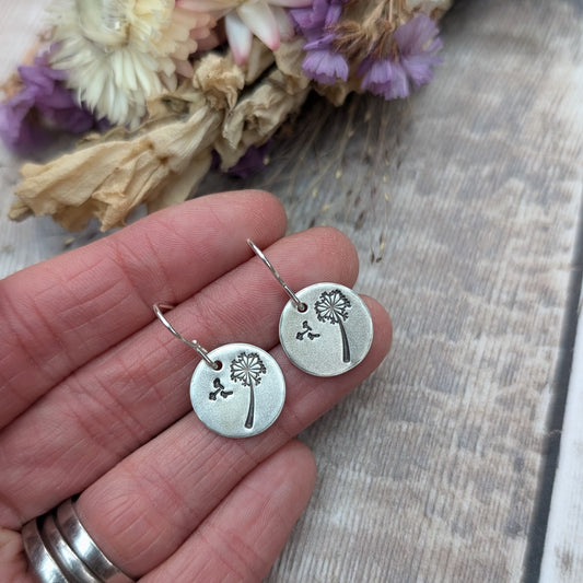 Recycled Silver Drop Earrings