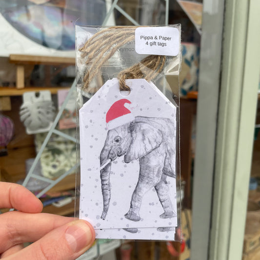 Elephant Christmas Gift Tags