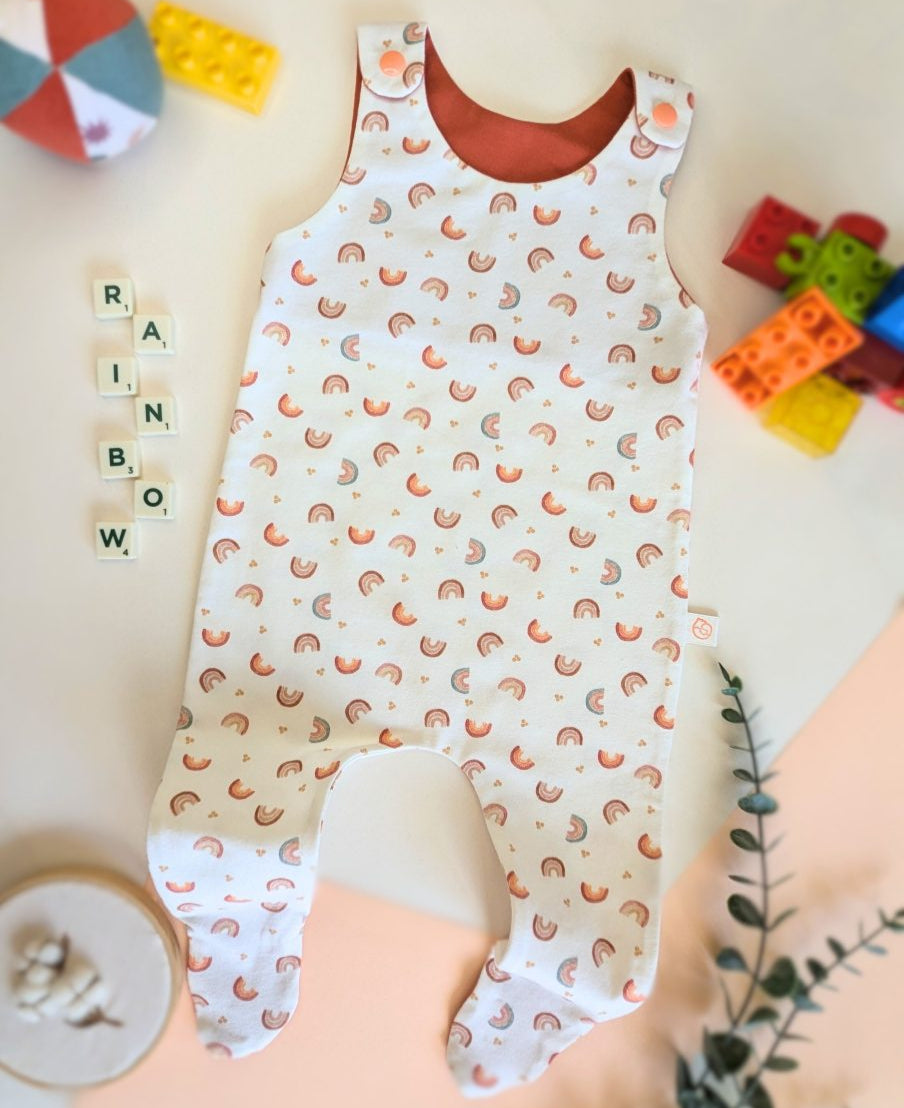 Footed Romper - Rainbows