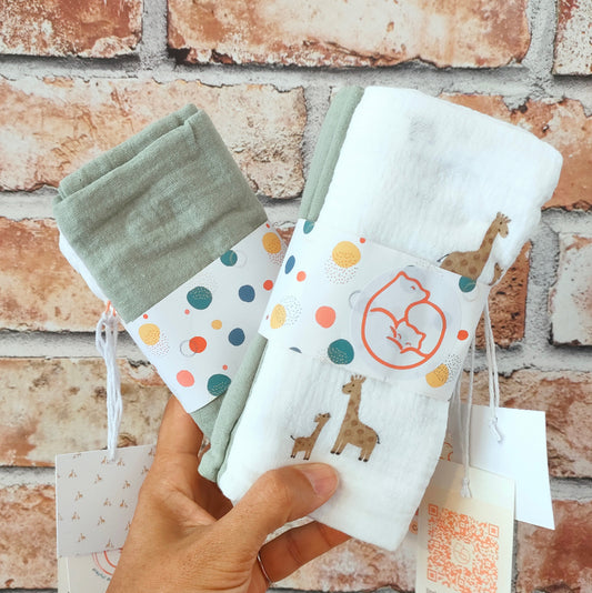 Set of Two Baby Muslins
