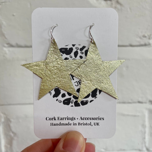 Star Earrings Cork