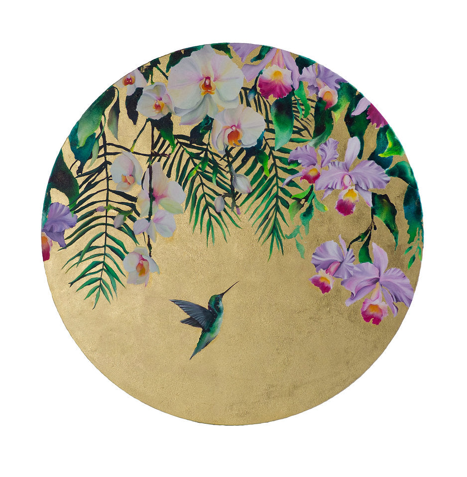 Hanging Orchids Print