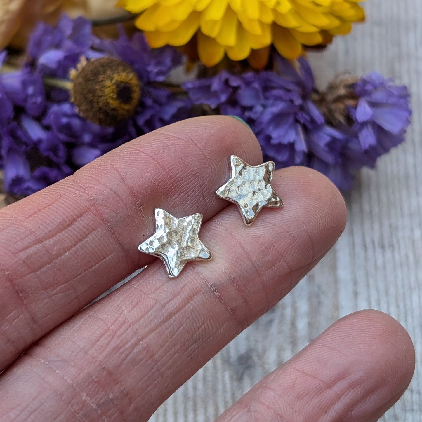 Hammered Stud Earrings