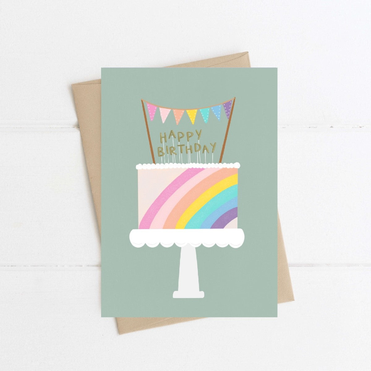 Rainbow Birthday Cake Card