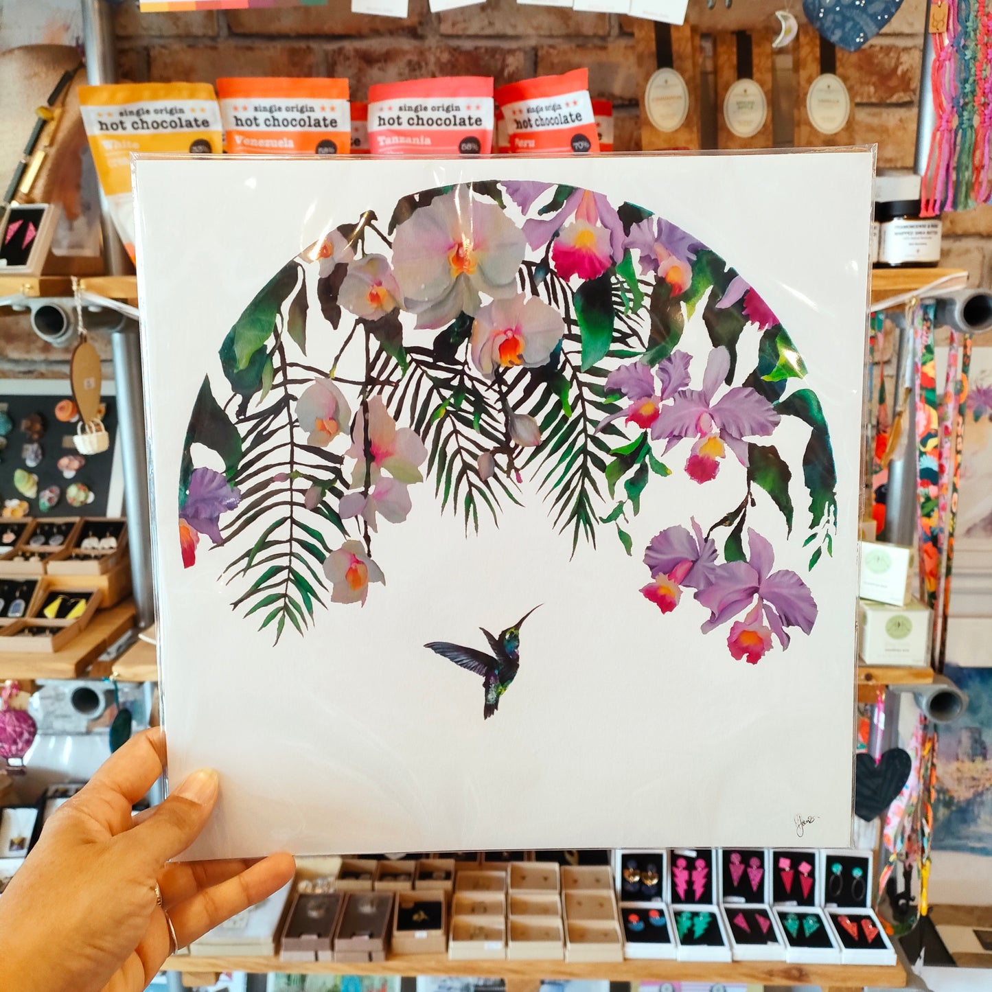 Hanging Orchids Print