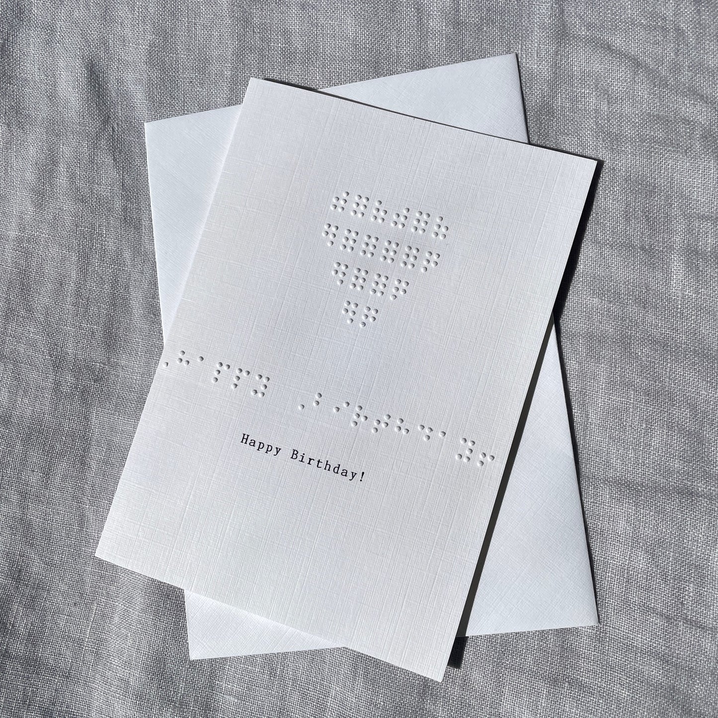 Birthday Heart Braille Card