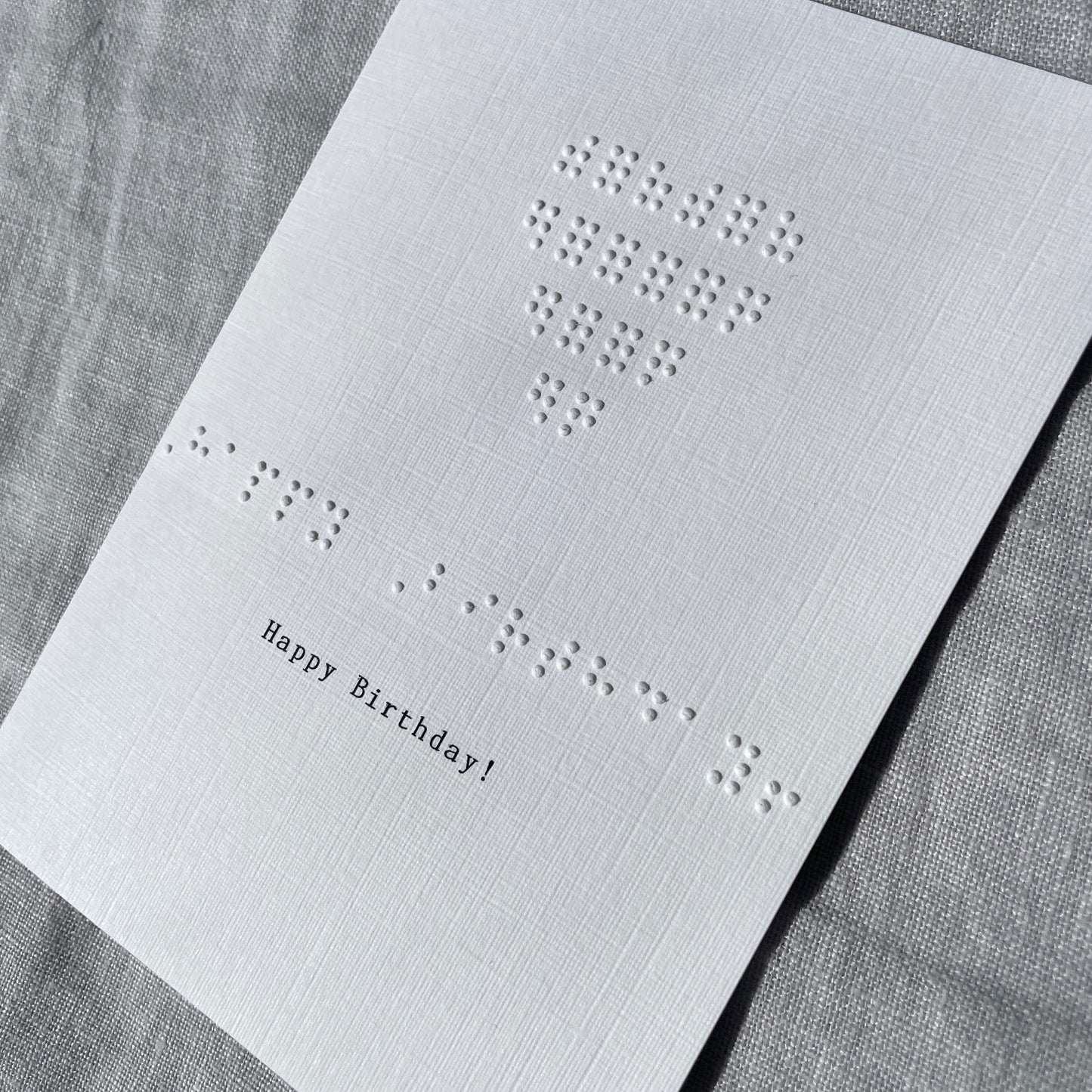 Birthday Heart Braille Card