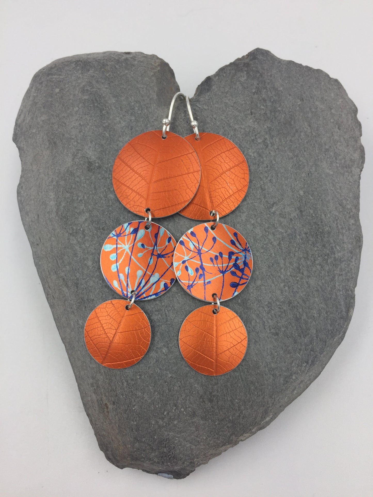 Three Cow Parsley Circle Earrings