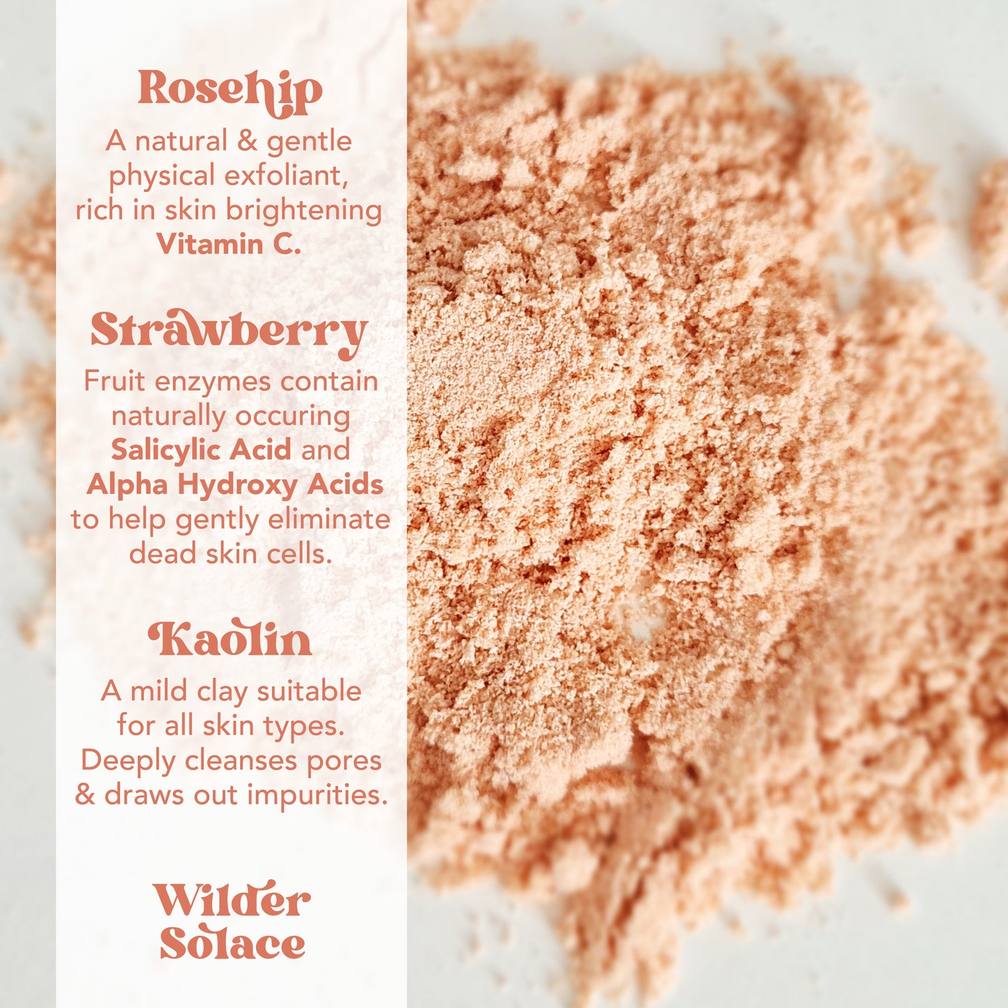 Rosehip and Strawberry Exfoliating Powder