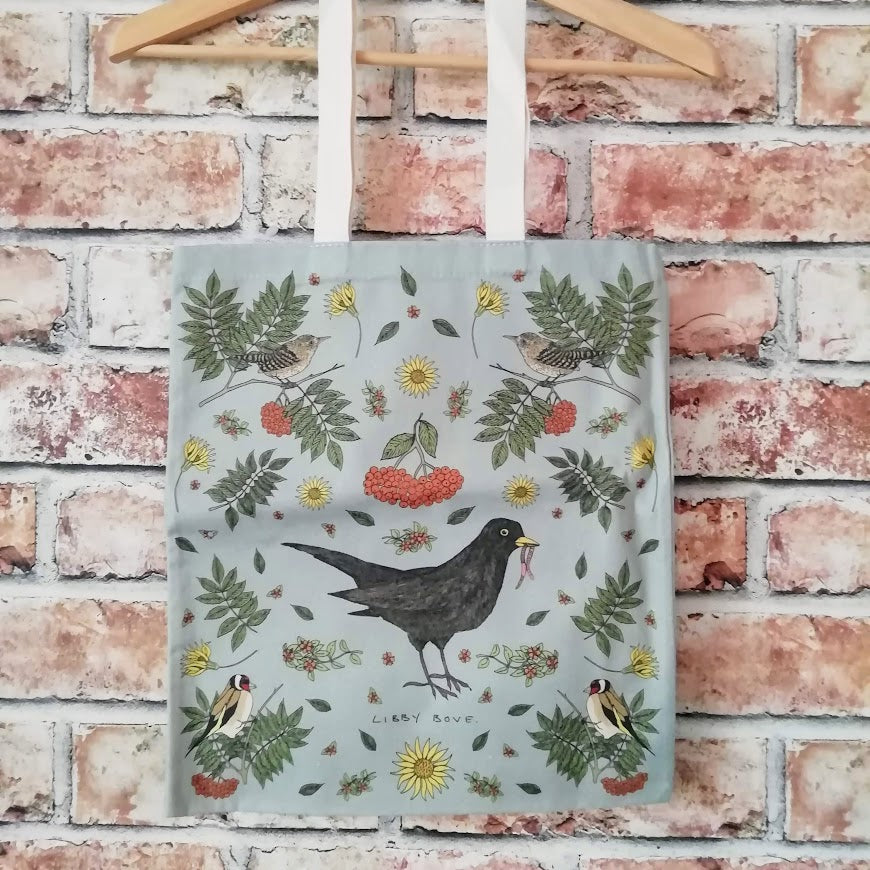 Blue Bird Tote Bag