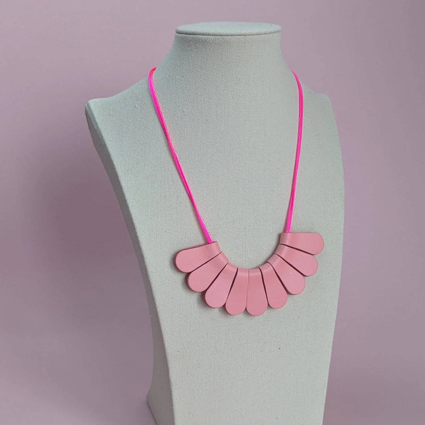 Small Petal Leather Necklace