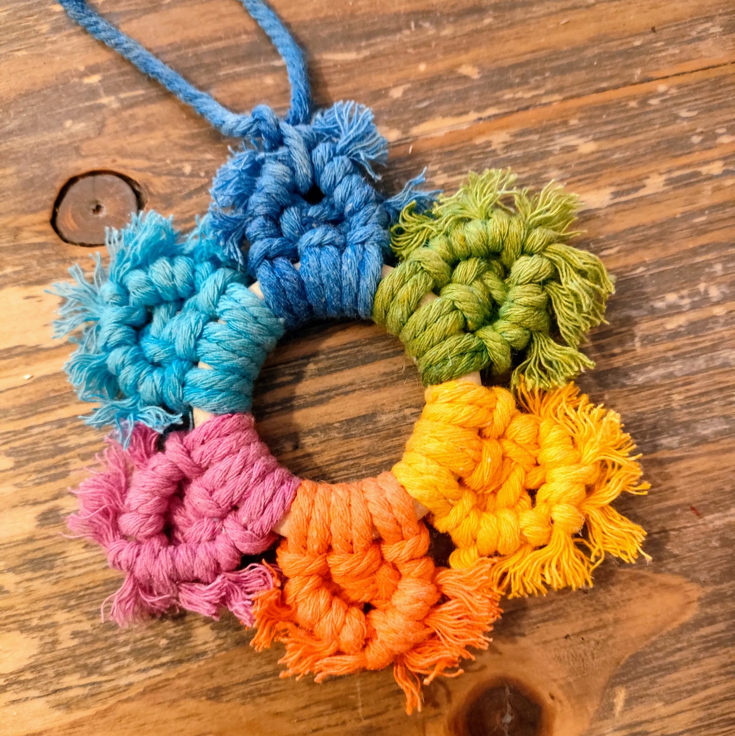 Macramé Xmas Decorations - Mixed Colours