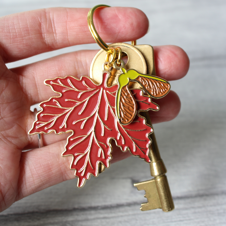 Maple & Seed Keyring