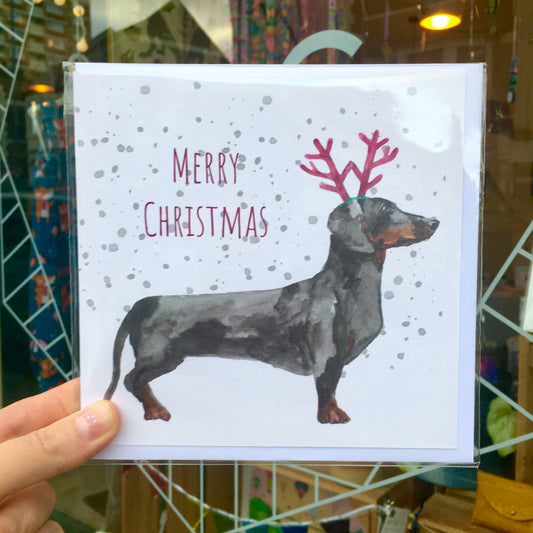 Dachshund Christmas Card