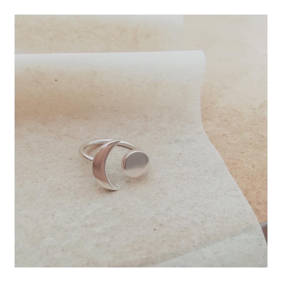 Brass Moon & Sun Ring