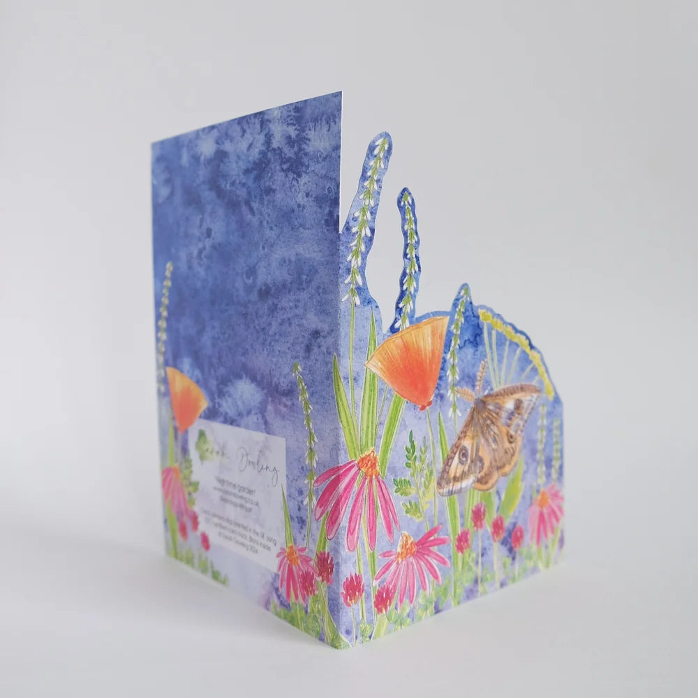 Moth & Moon Die-cut Card