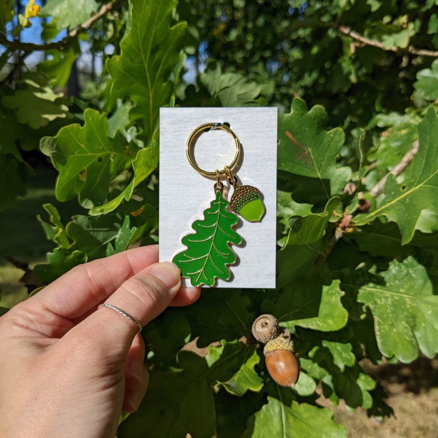 Oak & Acorn Keyring