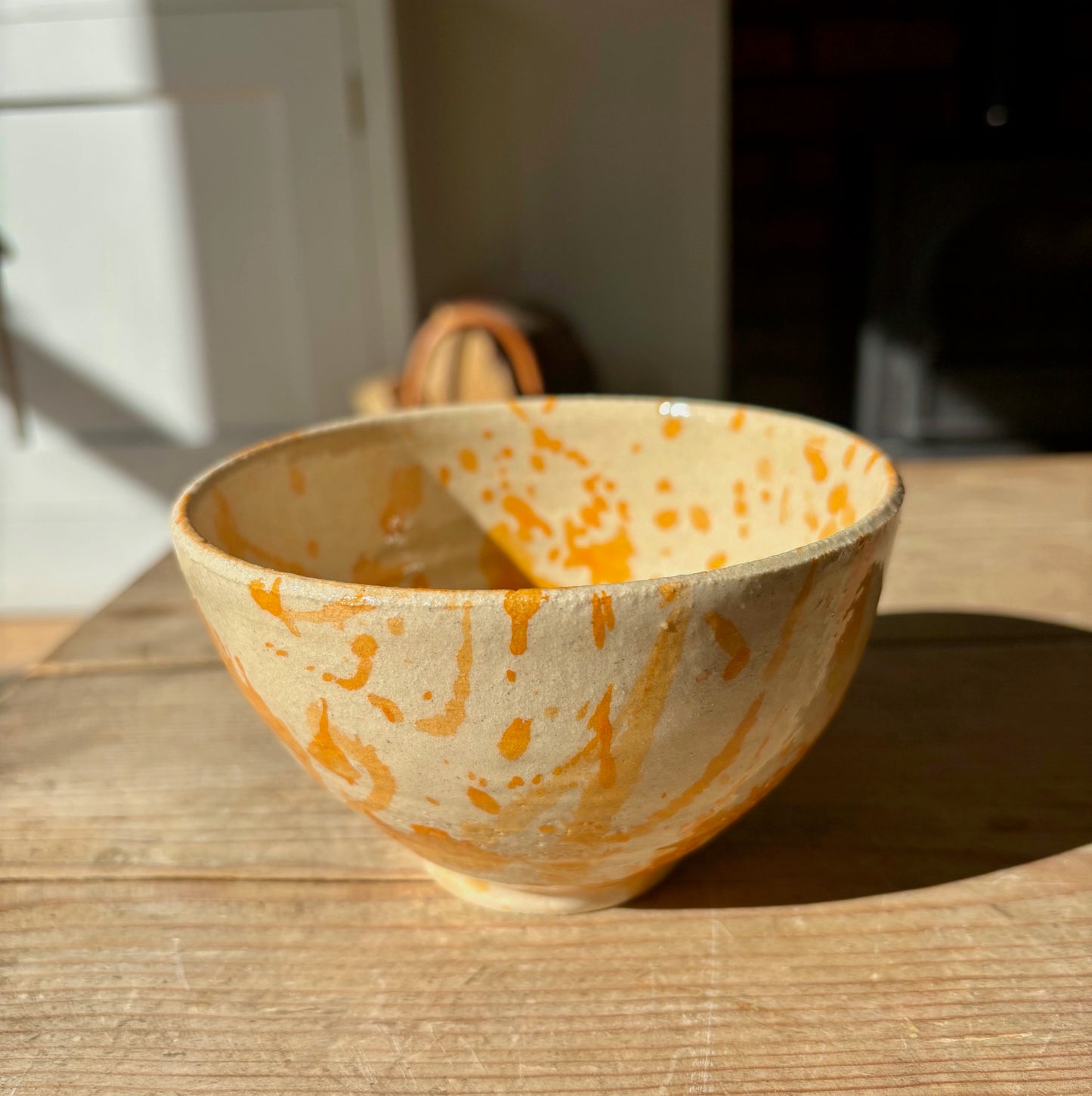 Orange Splatter Bowl
