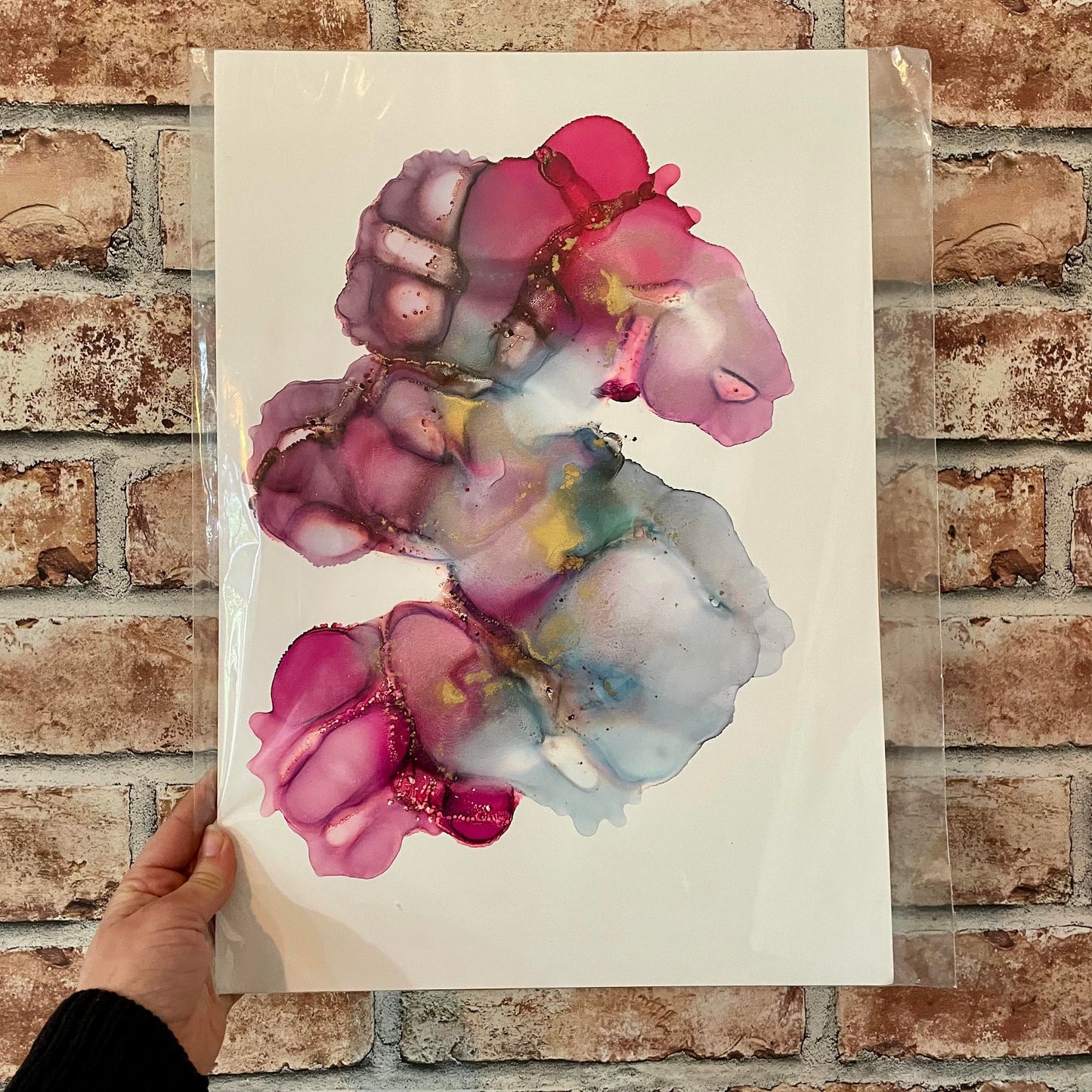 Original Alcohol Ink Art A3