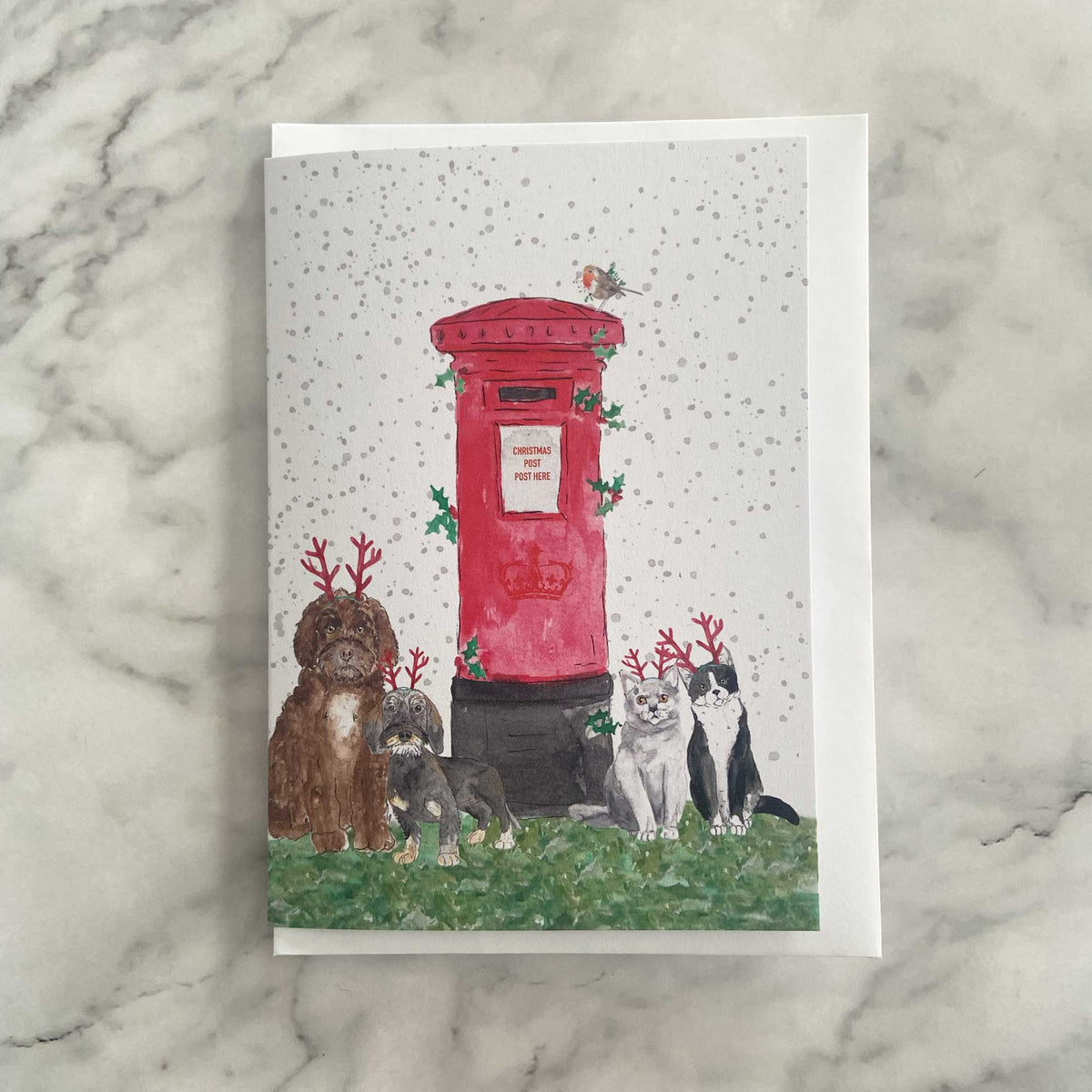 Post Box Christmas Card