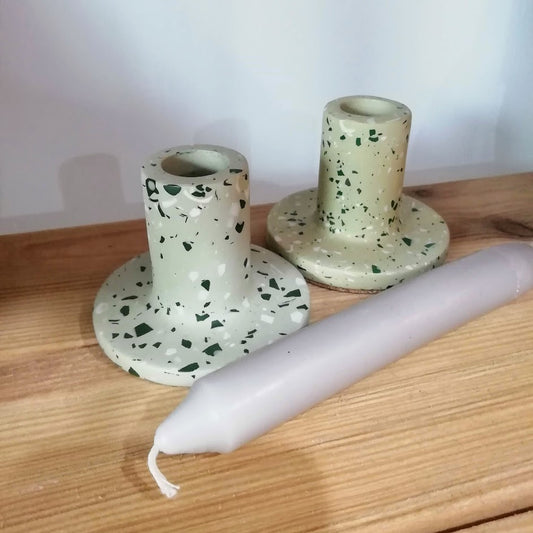 Putty Terrazzo Candle Stick Holder